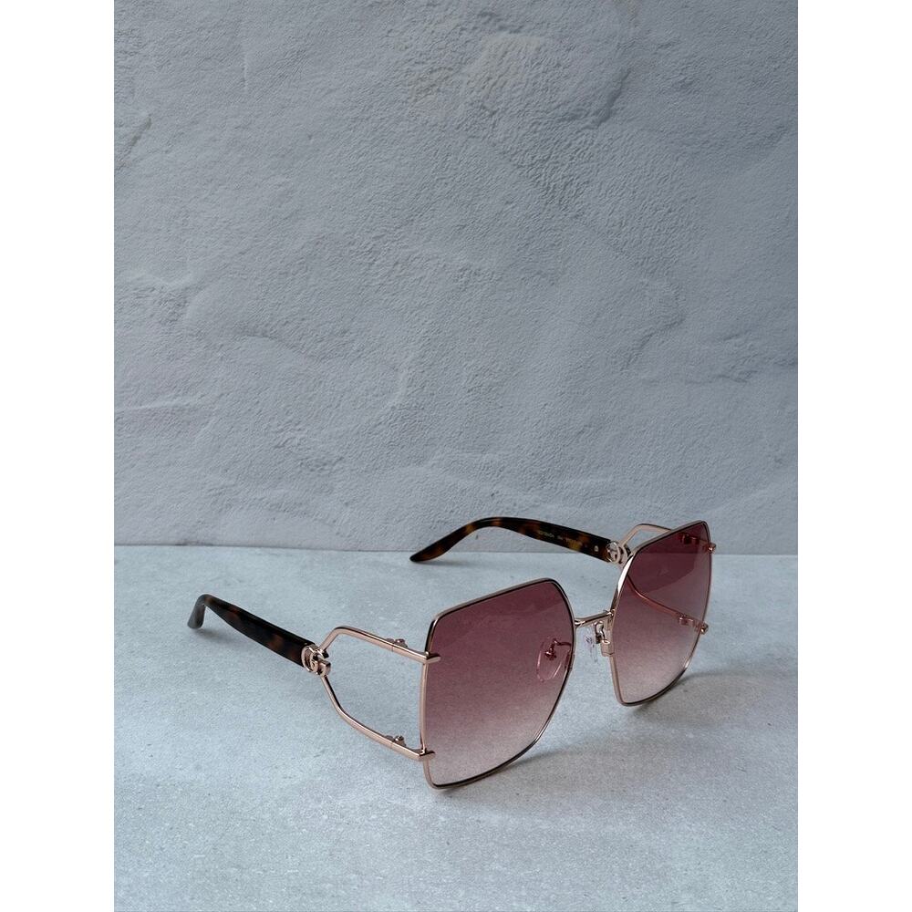 NEW Gucci GG1564SA Oversized Pink Gold Sunglasses $650 - Picture 4 of 9